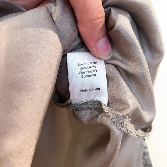 Mes Demoiselles 100% Silk Green Button Down Classic Designer Shirt Blouse 38 - Picture 8 of 10